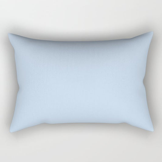 Pastel Blue Solid Color Pairs Dulux 2023 Trending Shade Breezy Half S40H1H Rectangular Pillow