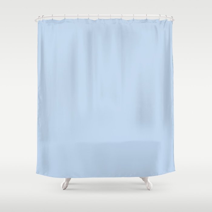 Pastel Blue Solid Color Pairs Dulux 2023 Trending Shade Breezy Half S40H1H Shower Curtain