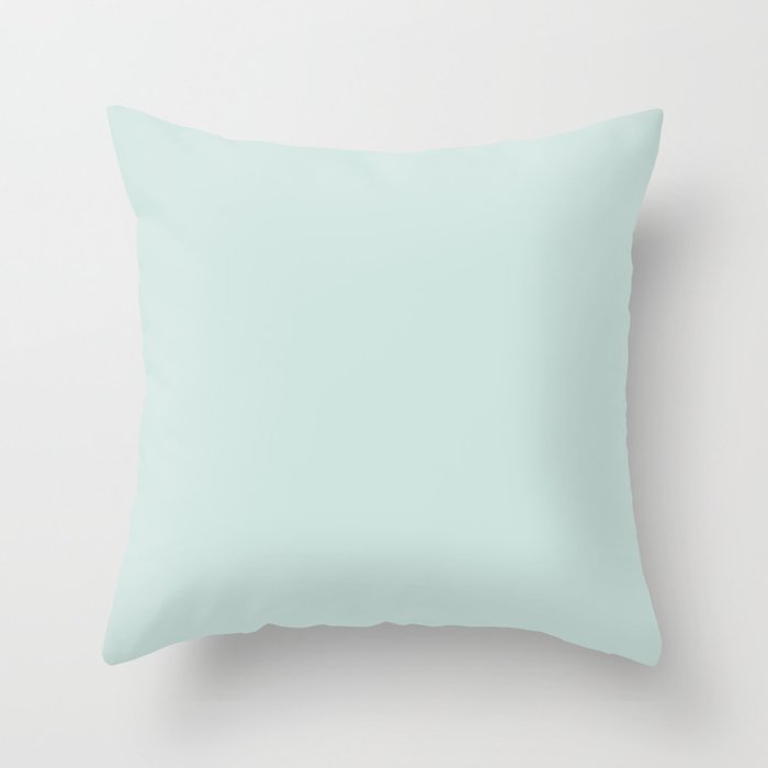 Pastel Blue Solid Color 2022 Spring/Summer Trending Hue Coloro Pure Water 088-88-09 Throw Pillow