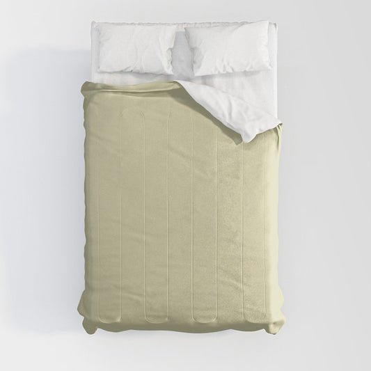 Pastel Green Solid Color Pairs Dulux 2023 Trending Shade Wasabi S17E2 Comforter