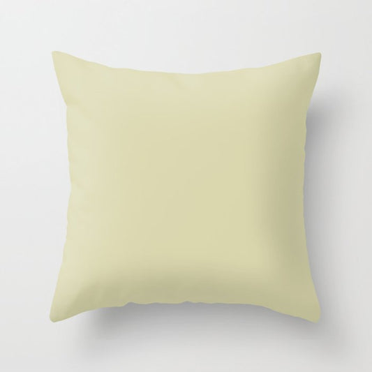Pastel Green Solid Color Pairs Dulux 2023 Trending Shade Wasabi S17E2 Throw Pillow