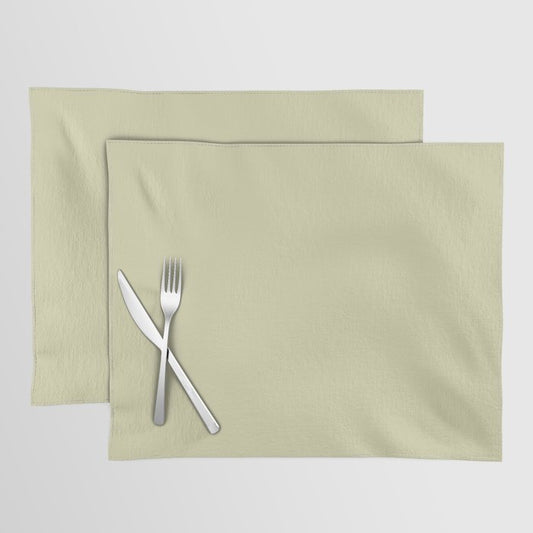 Pastel Green Solid Color Pairs Dulux 2023 Trending Shade Wasabi S17E2 Placemat