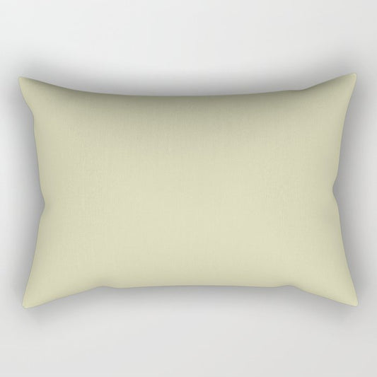 Pastel Green Solid Color Pairs Dulux 2023 Trending Shade Wasabi S17E2 Rectangular Pillow