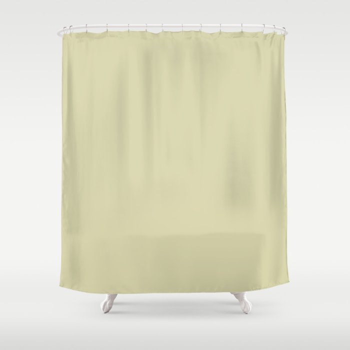 Pastel Green Solid Color Pairs Dulux 2023 Trending Shade Wasabi S17E2 Shower Curtain