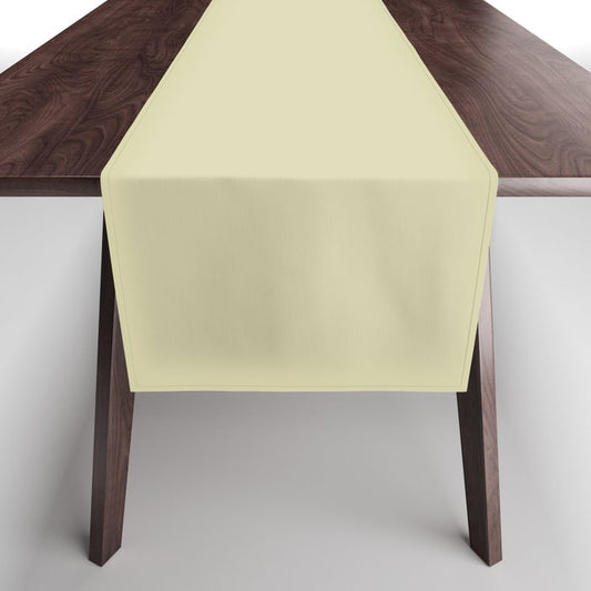 Pastel Green Solid Color Pairs Dulux 2023 Trending Shade Wasabi S17E2 Table Runner