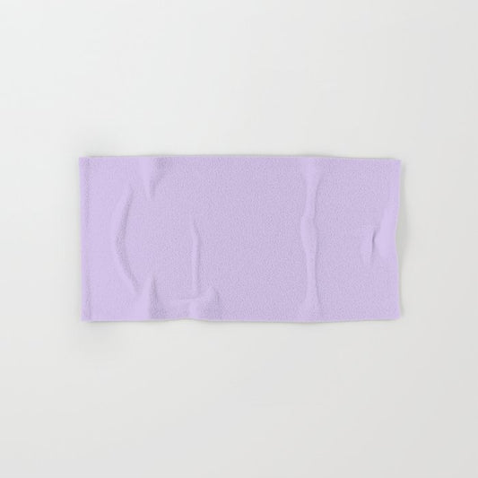 Pastel Lilac Purple Solid Color Pairs to Coloro 2023 Color of the Year Digital Lavender 134-67-16 Hand & Bath Towel