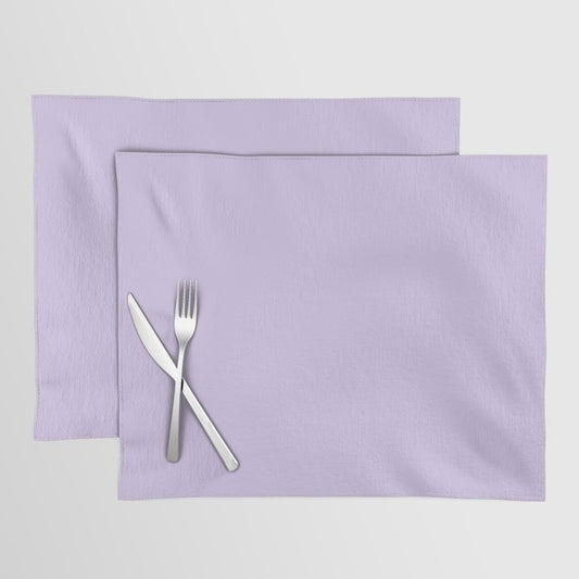 Pastel Lilac Purple Solid Color Pairs to Coloro 2023 Color of the Year Digital Lavender 134-67-16 Placemat