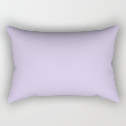 Pastel Lilac Purple Solid Color Pairs to Coloro 2023 Color of the Year Digital Lavender 134-67-16 Rectangular Pillow