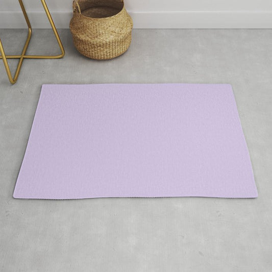 Pastel Lilac Purple Solid Color Pairs to Coloro 2023 Color of the Year Digital Lavender 134-67-16 Throw & Area Rugs