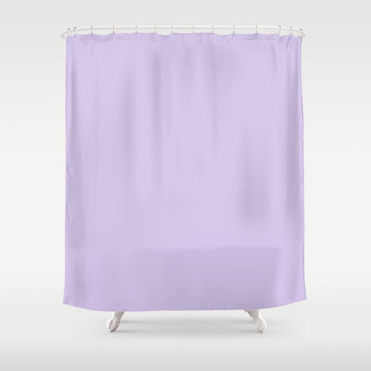 Pastel Lilac Purple Solid Color Pairs to Coloro 2023 Color of the Year Digital Lavender 134-67-16 Shower Curtain
