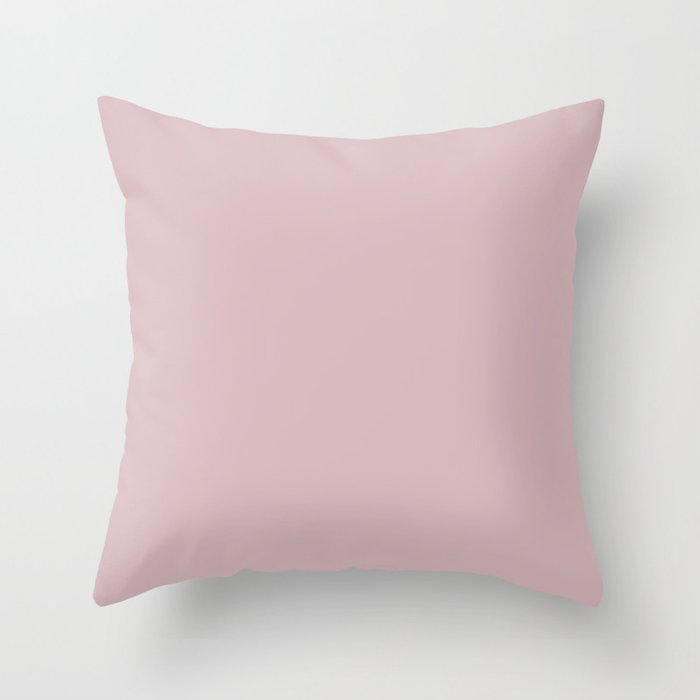 Pastel Pink-Purple Solid Color Pairs PPG Nostalgia PPG1049-3 - All One Single Shade Hue Colour Throw Pillow