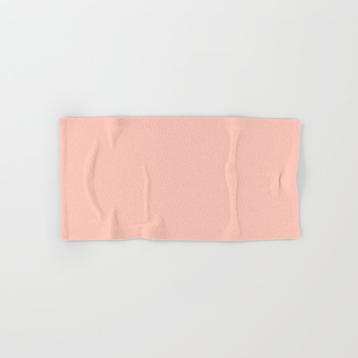 Pastel Pink Solid Color Dunn & Edwards 2023 Trending Color Peach Fuzz DE5142 Life in Poetry Collection Hand & Bath Towels