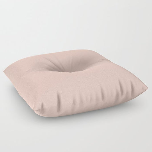 Pastel Pink Solid Color Dunn & Edwards 2023 Trending Color Peach Fuzz DE5142 Life in Poetry Collection Floor Pillow