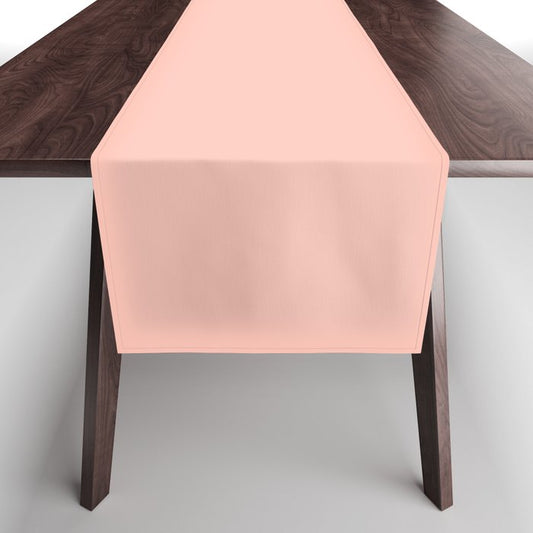 Pastel Pink Solid Color Dunn & Edwards 2023 Trending Color Peach Fuzz DE5142 Life in Poetry Collection Table Runner