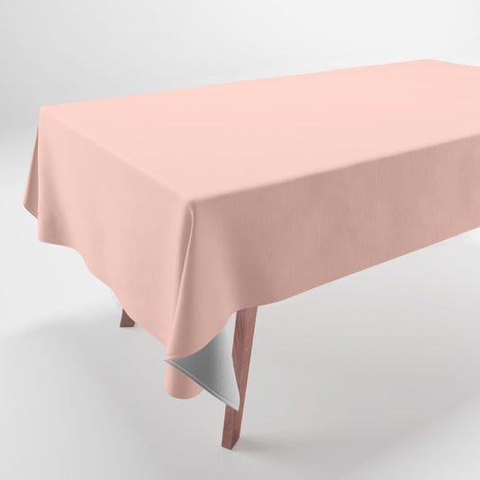 Pastel Pink Solid Color Dunn & Edwards 2023 Trending Color Peach Fuzz DE5142 Life in Poetry Collection Tablecloth