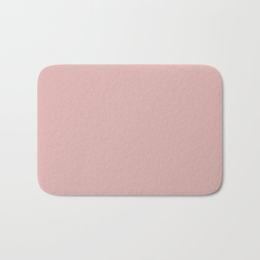 Pastel Pink Solid Color Pairs Dulux 2023 Trending Shade Princess Pink S05E3 Bath Mat