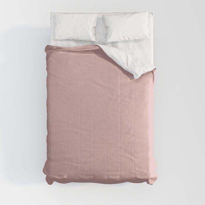 Pastel Pink Solid Color Pairs Dulux 2023 Trending Shade Princess Pink S05E3 Comforter