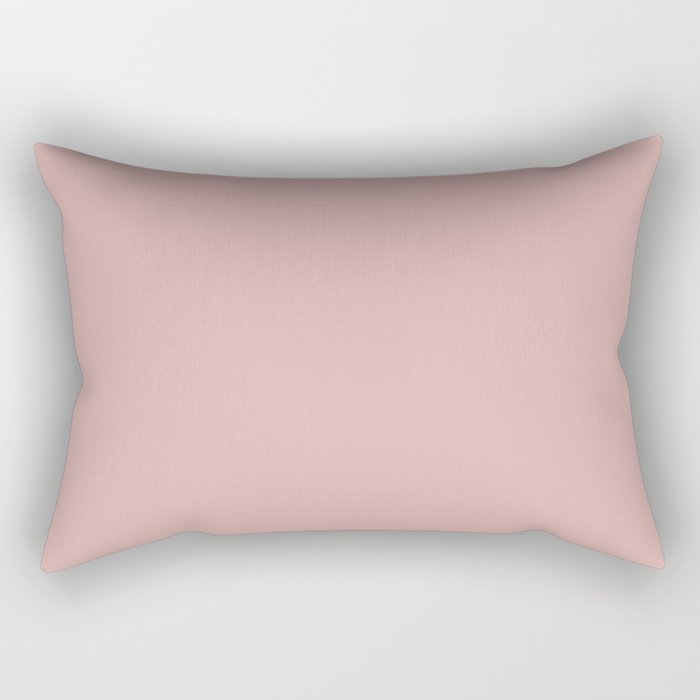 Pastel Pink Solid Color Pairs Dulux 2023 Trending Shade Princess Pink S05E3 Rectangular Pillow