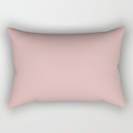 Pastel Pink Solid Color Pairs Dulux 2023 Trending Shade Princess Pink S05E3 Rectangular Pillow