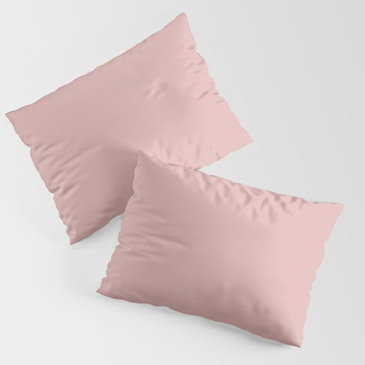 Pastel Pink Solid Color Pairs Dulux 2023 Trending Shade Princess Pink S05E3 Pillow Sham Set