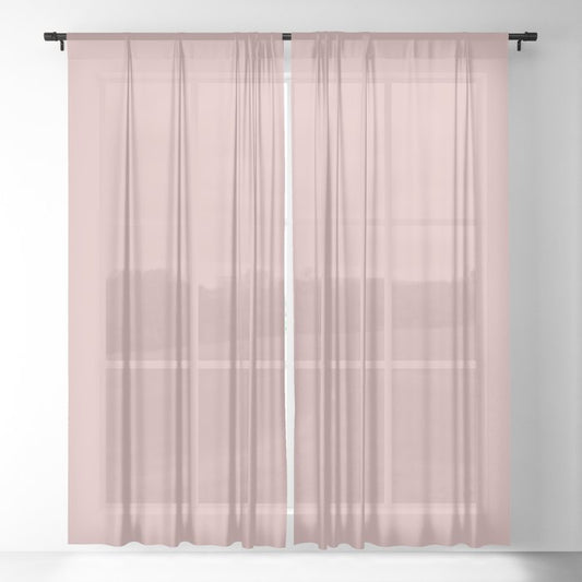 Pastel Pink Solid Color Pairs Dulux 2023 Trending Shade Princess Pink S05E3 Sheer Curtain