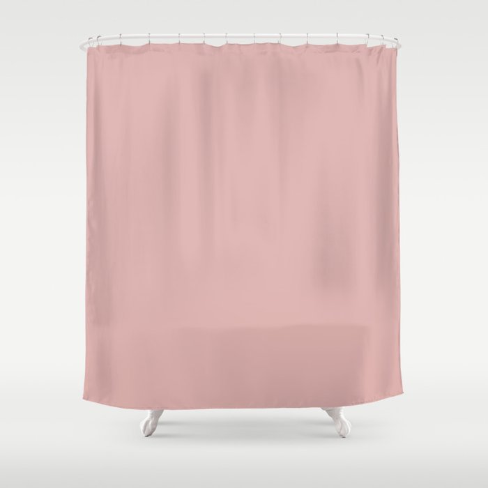 Pastel Pink Solid Color Pairs Dulux 2023 Trending Shade Princess Pink S05E3 Shower Curtain