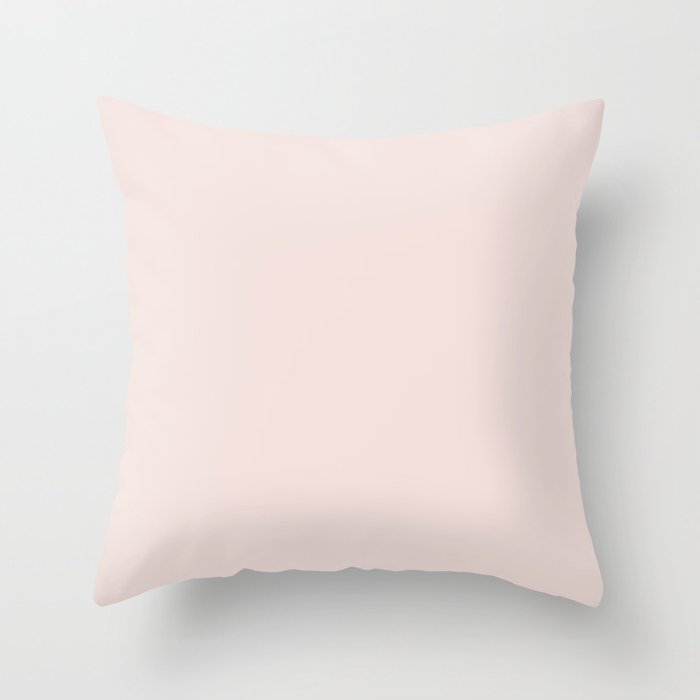 Pastel Pink Solid Color - Shade - Hue - Colour 2 Throw Pillow