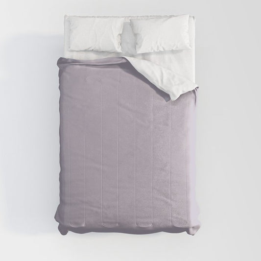 Pastel Purple Solid Color Pairs Dulux 2023 Trending Shade Perplexed S44C2 Comforter