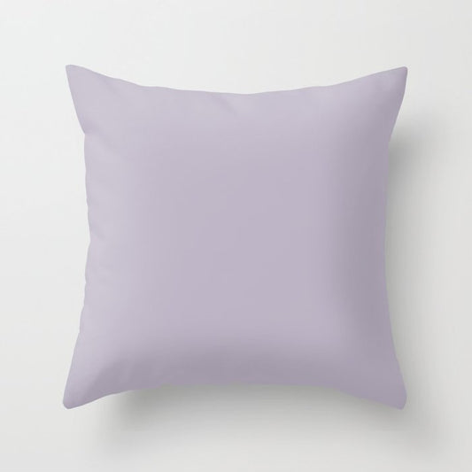 Pastel Purple Solid Color Pairs Dulux 2023 Trending Shade Perplexed S44C2 Throw Pillow