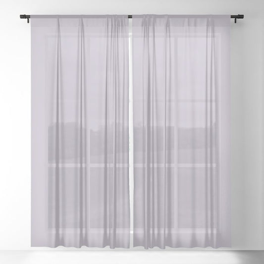 Pastel Purple Solid Color Pairs Dulux 2023 Trending Shade Perplexed S44C2 Sheer Curtain