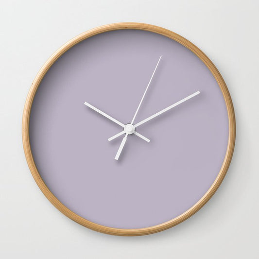 Pastel Purple Solid Color Pairs Dulux 2023 Trending Shade Perplexed S44C2 Wall Clock