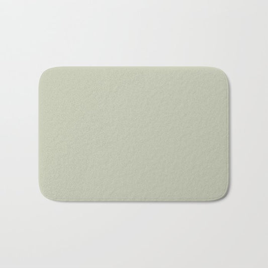 Pastel Sage Green Solid Color Pairs PPG 2023 Trending Shade Whispering Pine PPG1125-3 Bath Mat