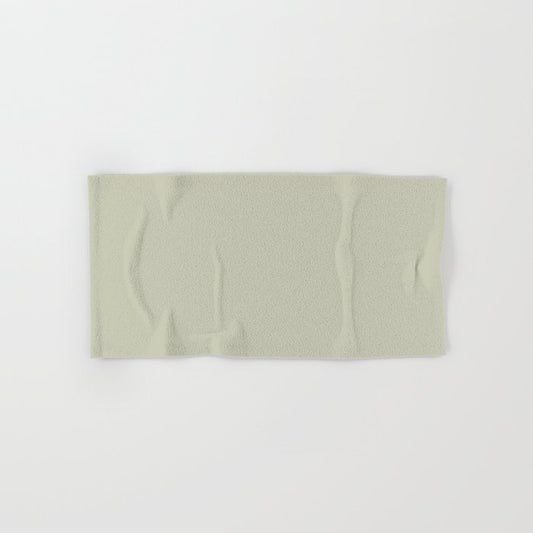 Pastel Sage Green Solid Color Pairs PPG 2023 Trending Shade Whispering Pine PPG1125-3 Hand & Bath Towel