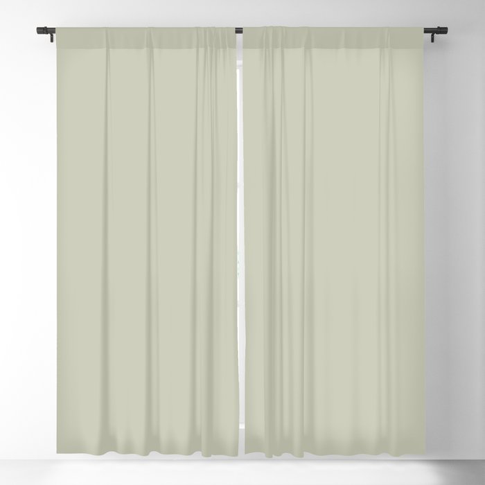Pastel Sage Green Solid Color Pairs PPG 2023 Trending Shade Whispering Pine PPG1125-3 Blackout Curtain