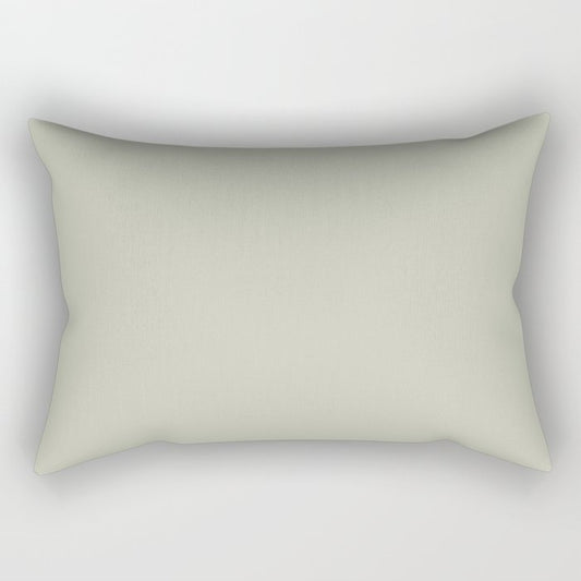 Pastel Sage Green Solid Color Pairs PPG 2023 Trending Shade Whispering Pine PPG1125-3 Rectangular Pillow
