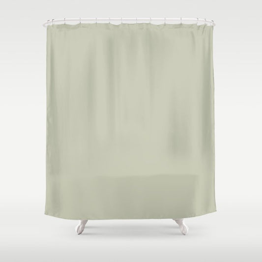Pastel Sage Green Solid Color Pairs PPG 2023 Trending Shade Whispering Pine PPG1125-3 Shower Curtain