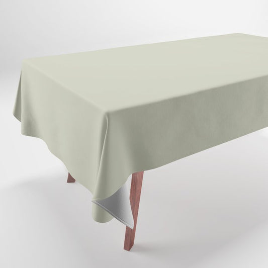 Pastel Sage Green Solid Color Pairs PPG 2023 Trending Shade Whispering Pine PPG1125-3 Tablecloth