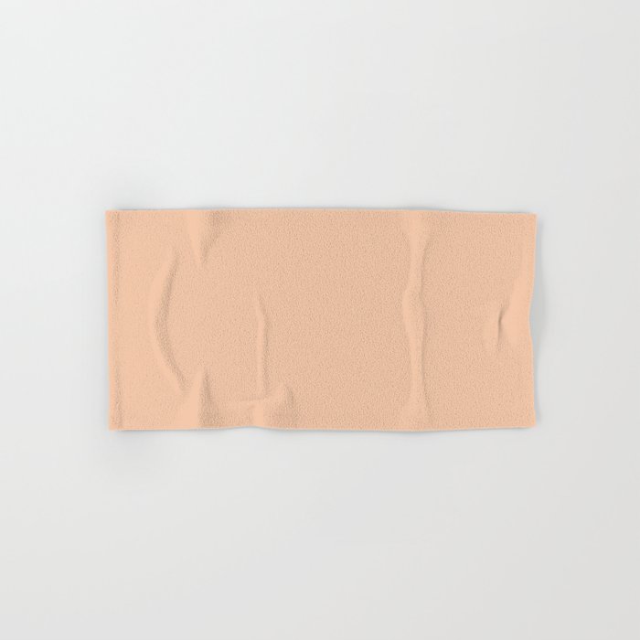 Pastel Tangerine Orange Solid Color Pairs PPG Glidden 2023 Trending Color Citrus Sachet PPG1198-3 Hand & Bath Towel