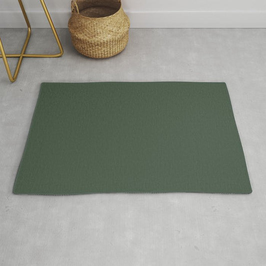 PPG Glidden Pine Forest (Dark Hunter Green) PPG1134-7 Solid Color Throw & Area Rugs