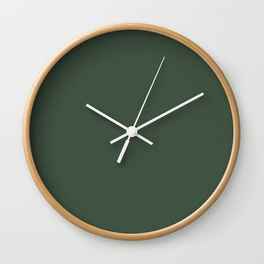 PPG Glidden Pine Forest (Dark Hunter Green) PPG1134-7 Solid Color Wall Clock