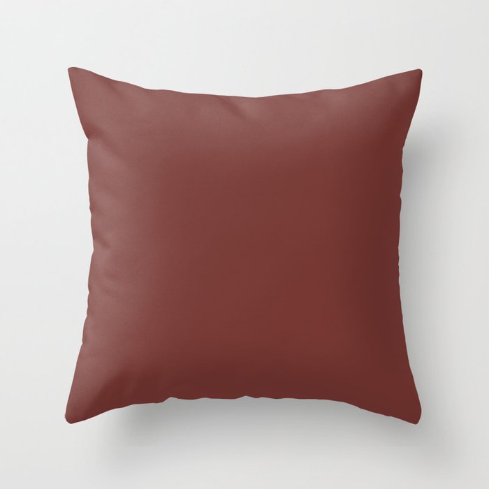 Regal Red Solid Color Accent Shade / Hue Matches Sherwin Williams Crabby Apple SW 7592 Throw Pillow