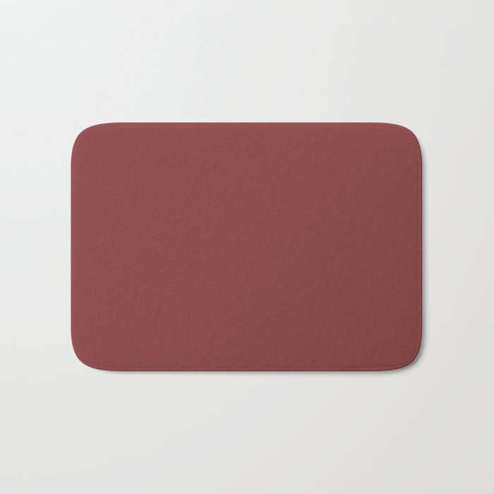 Rich Dark Red Solid Color Pairs Dulux 2023 Trending Shade Deep Garnet S04E8 Bath Mat