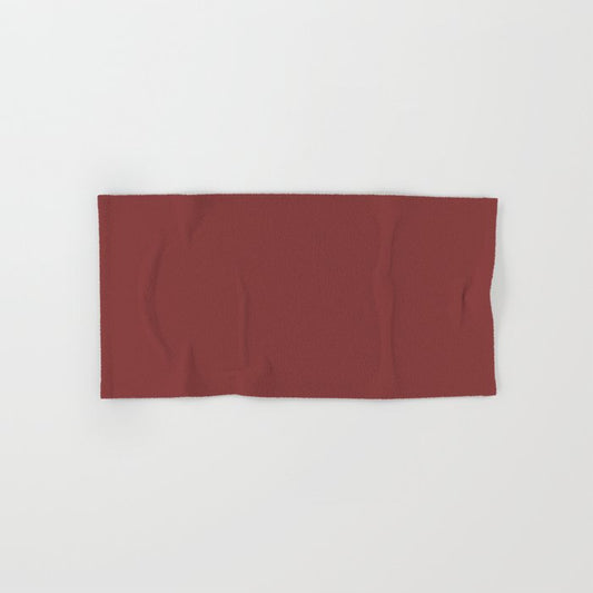 Rich Dark Red Solid Color Pairs Dulux 2023 Trending Shade Deep Garnet S04E8 Hand & Bath Towel