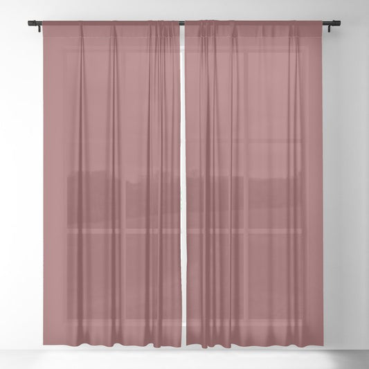 Rich Dark Red Solid Color Pairs Dulux 2023 Trending Shade Deep Garnet S04E8 Sheer Curtain