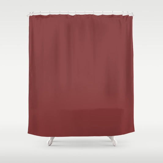 Rich Dark Red Solid Color Pairs Dulux 2023 Trending Shade Deep Garnet S04E8 Shower Curtain