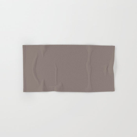 Creamy Chocolate Solid Color Pairs w/ Sherwin Williams Poised Taupe SW 6039 Accent Shade - Hue Hand & Bath Towel