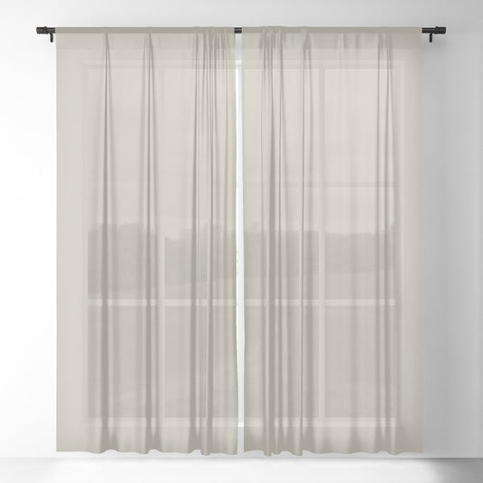 Sleet Medium Gray Solid Color Pairs Dulux 2023 Trending Shade Apparition S16B2 Sheer Curtain