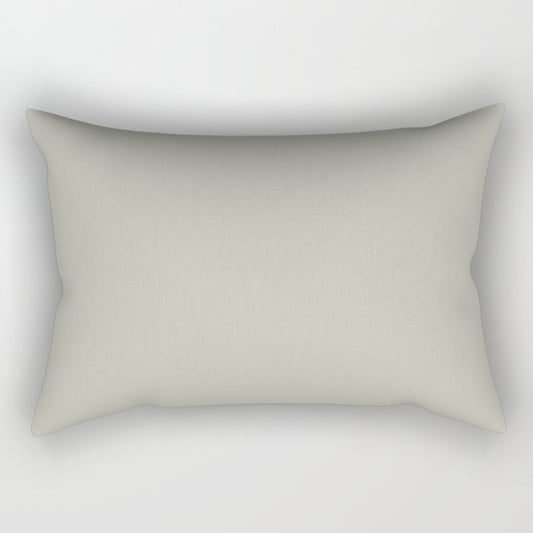 Smokey Pastel Green Grey Solid Color Pairs 2023 Trending Color HGTV Austere Gray HGSW6184 Rectangular Pillow