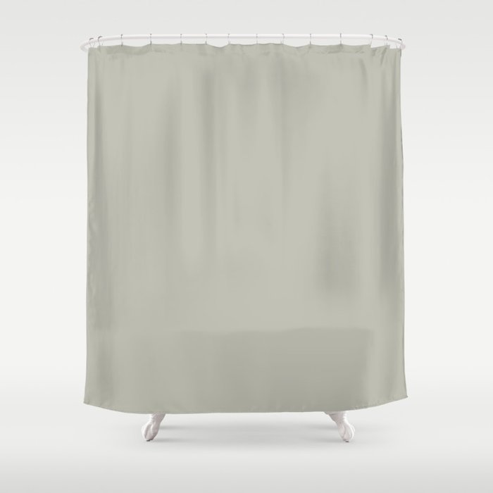 Smokey Pastel Green Grey Solid Color Pairs 2023 Trending Color HGTV Austere Gray HGSW6184 Shower Curtain