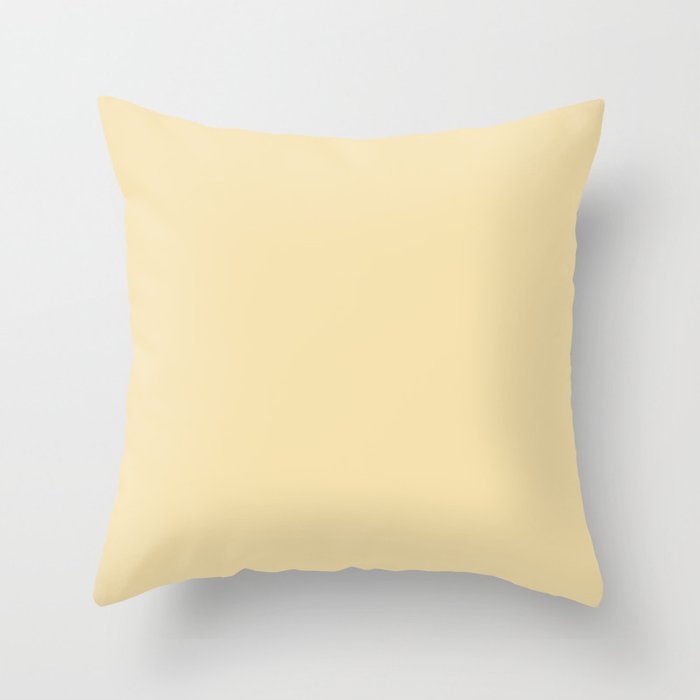 Soft Illumination Yellow Solid Color Coordinates w/ Sherwin Williams Lantern Light SW 6687 Throw Pillow